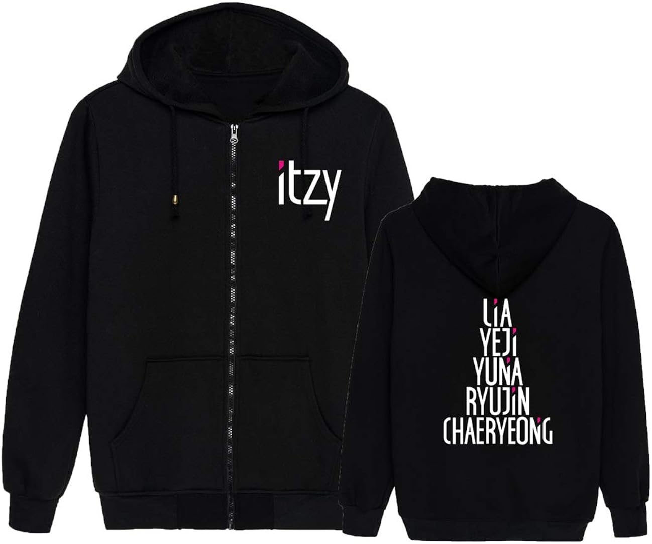 ITZY Hoodies Kpop Unisex Long Sleeve Letter Printed Hooded Sweatshirts