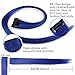 BINIHA Blue Teal Hair Extensions Colored Party Highlights Straight Hair Extension Clip In/On For girls and Dolls Kids Costume Wig Pieces 6 PCS (Blue Teal)