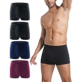 AMZCHPC Men's Cotton Trunks Soft Stretch Underwear Comfort Fit Boxer Brief Style 4-Pack