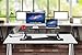 Halter Standing Desk Converter for Computer Laptop or Dual Monitor Adjustable Stand Up Desk for Home Office Sit Stand Desk Riser with Keyboard Tray Black 36 Inches