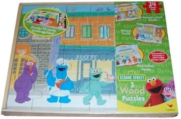 sesame street wooden puzzles