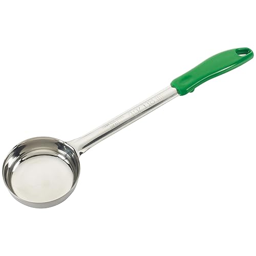 Winco Solid Food Portioner, 4-Ounce, Medium, Stainless Steel, Green