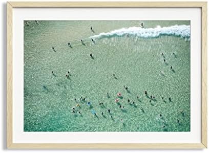 30x42" Framed Extra Large "Float" Bondi Beach Australia Aerial Beach Photography Print
