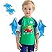UUFFOO Inflatable Swim Arm Bands Water Wings Floatation Sleeves Cartoon Shark Swimming Rings Tube Trainers Armbands Pool Floats Toys for Kids Age 2 Years and Up