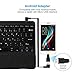 Wired Mini Keyboard, Poweradd 78 Keys Micro USB QWERTY Keyboard with Touch-pad for Samsung, Google, Windows, and Most Android Tablets, Smartphone