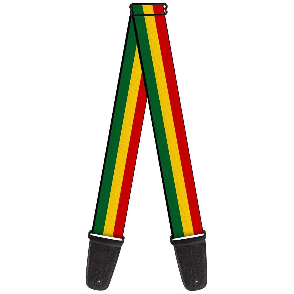 BD Nylon Guitar Strap - Rasta Reggae Lion Head Design