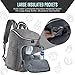 Alex & Kate Diaper Backpack Stylish Multi-Function Nappy Bag for Mom with Changing Pad - Large Capacity Waterproof for Baby Travel Maternity Parents, Gray
