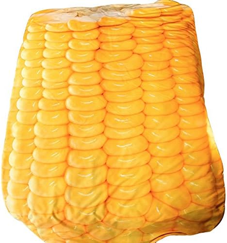 3D Food Funny Blanket Bedding Corn Shaped Summer Quilt Cute Comforter Washable Light Quilt