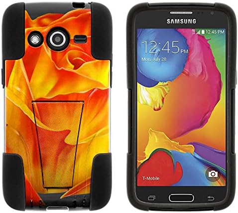 Galaxy Avant Case, Durable Hybrid STRIKE Impact Kickstand Case with Art Pattern Designs for Samsung Galaxy Avant SM-G386T (T Mobile, MetroPCS) from MINITURTLE | Includes Clear Screen Protector and Stylus Pen - Morning Rose