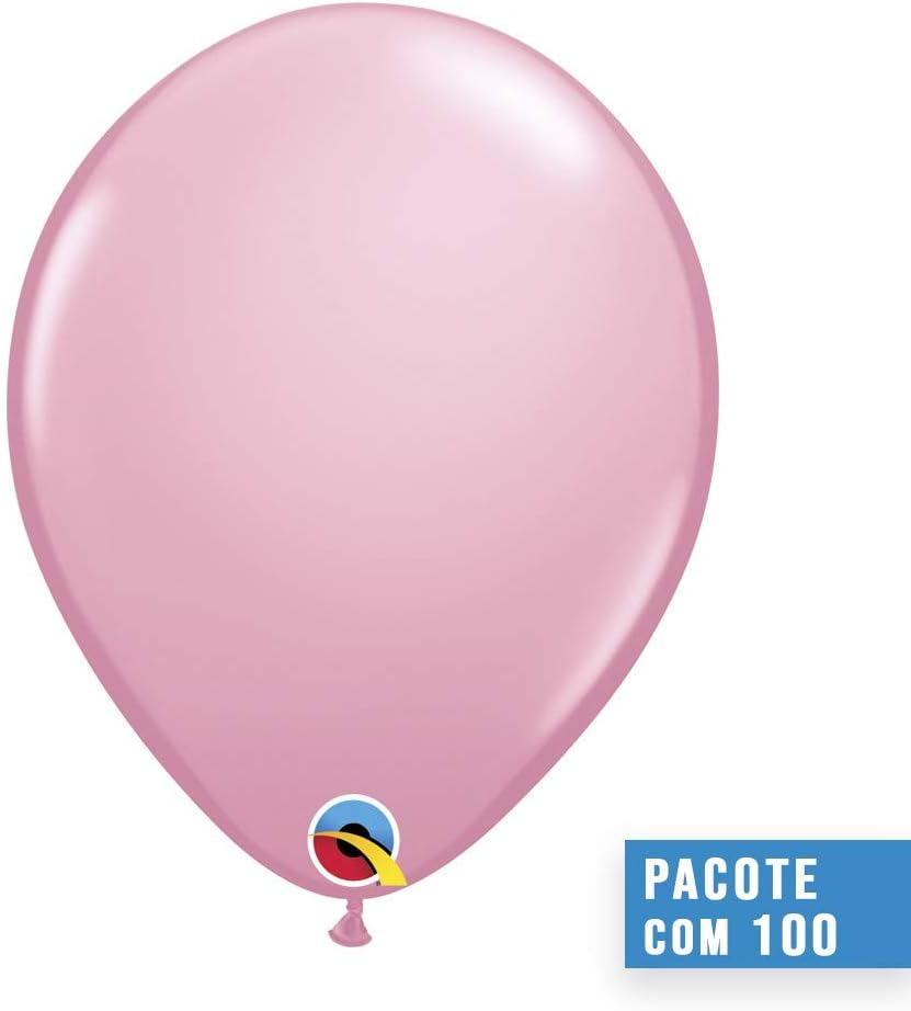 05" Round Pink 100Ct Qualatex Plain Latex Balloons Bag of 100 Balloons, 5-Inch - Image 3