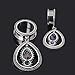 IU Mode 2PCS Fashion Opal Dangle Alloy Pendant Stainless Steel Ear Plugs Tunnels Gauges 2g-3/4