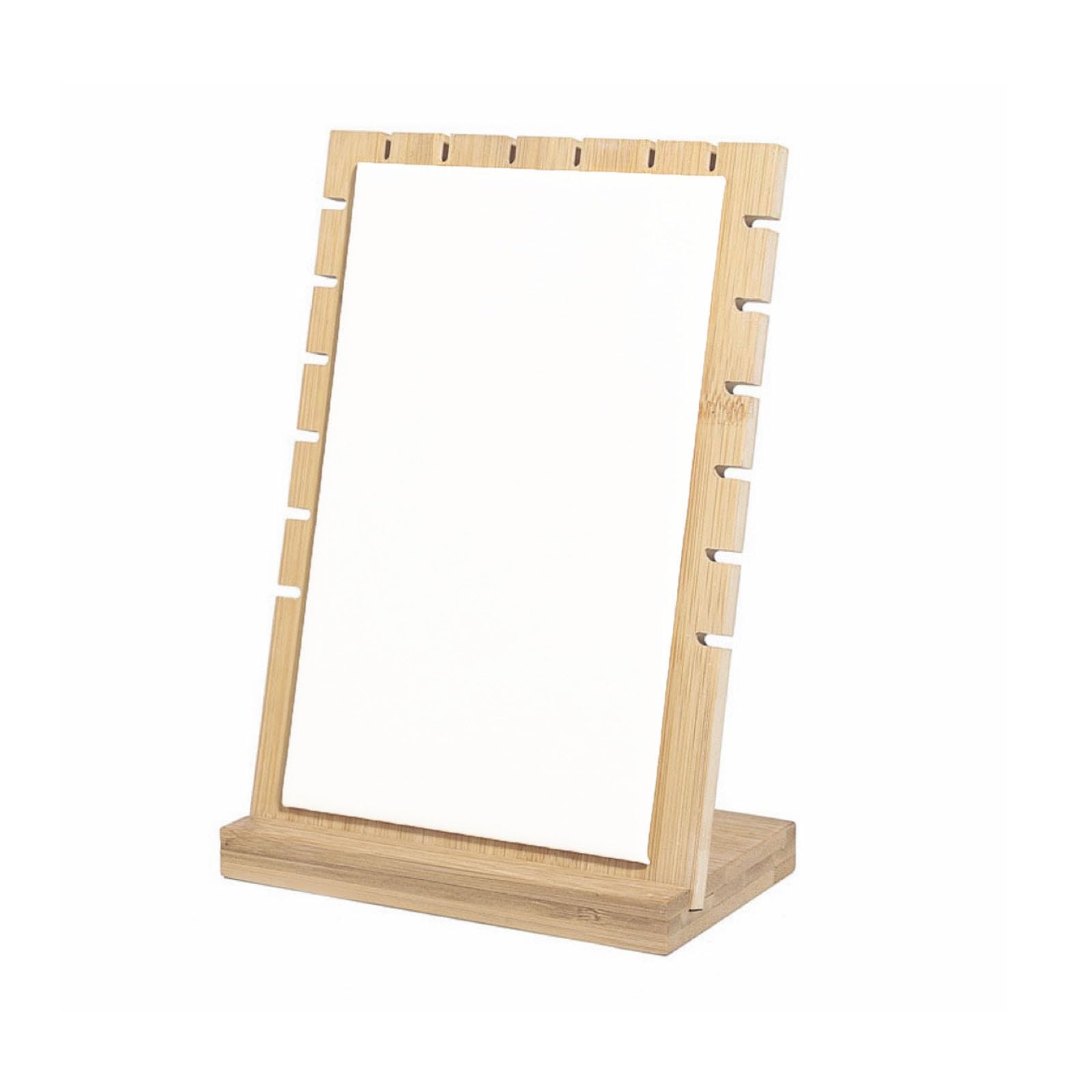 Photo 1 of SWTOOL Necklace Jewelry Display Stand with Leather Soft Mat Bamboo Jewelry Stand Holder Organizer Jewelry Hanger Display for Necklaces