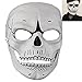 Cosplay Spectre 007 James Novelty Creepy Skull Skeleton Full Face Mask Gift for Halloween Party Costume Decorations, White