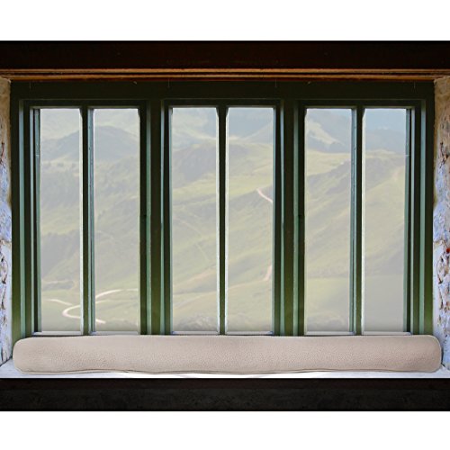 Home Intuition 3-Feet Draft Stopper Cloth Seal Weather Stop, Beige