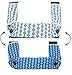 Drool and Teething Pad Reversible Organic Cotton 3-Piece Set Compatible with Ergobaby Four Position 360 Baby Carrier (Blue and White Circles)