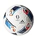 adidas Performance Euro 16 Top Glider Soccer Ball, White/Bright Blue/Night Indigo, 5
