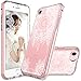 MASCHERI for iPhone 7 Case, Scratch Resistant [White Henna Mandala Floral Lace Design] TPU Bumper Clear Back Panel Hybrid Protective Case Cover for Apple iPhone 7 - Clear