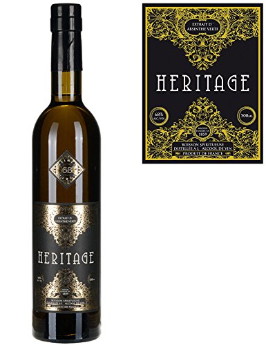 Absinth Set Heritage Verte | Premium Absinthe mit Weinalkohol destilliert | 2x Absinth-Gläser / 2x Absinth-Löffel / 1x… – Bild 3