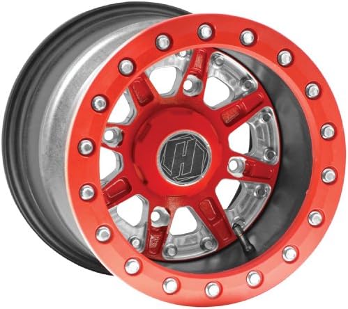 Hiper Wheel Sidewinder 2 Wheels - 14x7 - 5+2 Offset - 4/136,4/137 - Red , Position: Front/Rear, Wheel Rim Size: 14x7, Rim Offset: 5+2, Bolt Pattern: 4/136,4/137, Color: Red 1470-KCARD-52-DBL-RD