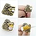 Fansport Cigarette Holder Ring Hands Free Lion Shaped Smoking Rings Cigarette Rings for Game Players (2-Pcs Golden)
