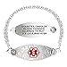 Divoti Custom Engraved Medical Alert Bracelets for Women, Stainless Steel Medical Bracelet, Medical ID Bracelet w/Free Engraving – Lovely Filigree Tag w/Handmade Byzantine-Red-6.5