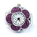 YouYouPifa Flower Dial Arabic Numerals Women Quartz Movement Finger Ring Watch(Purple)