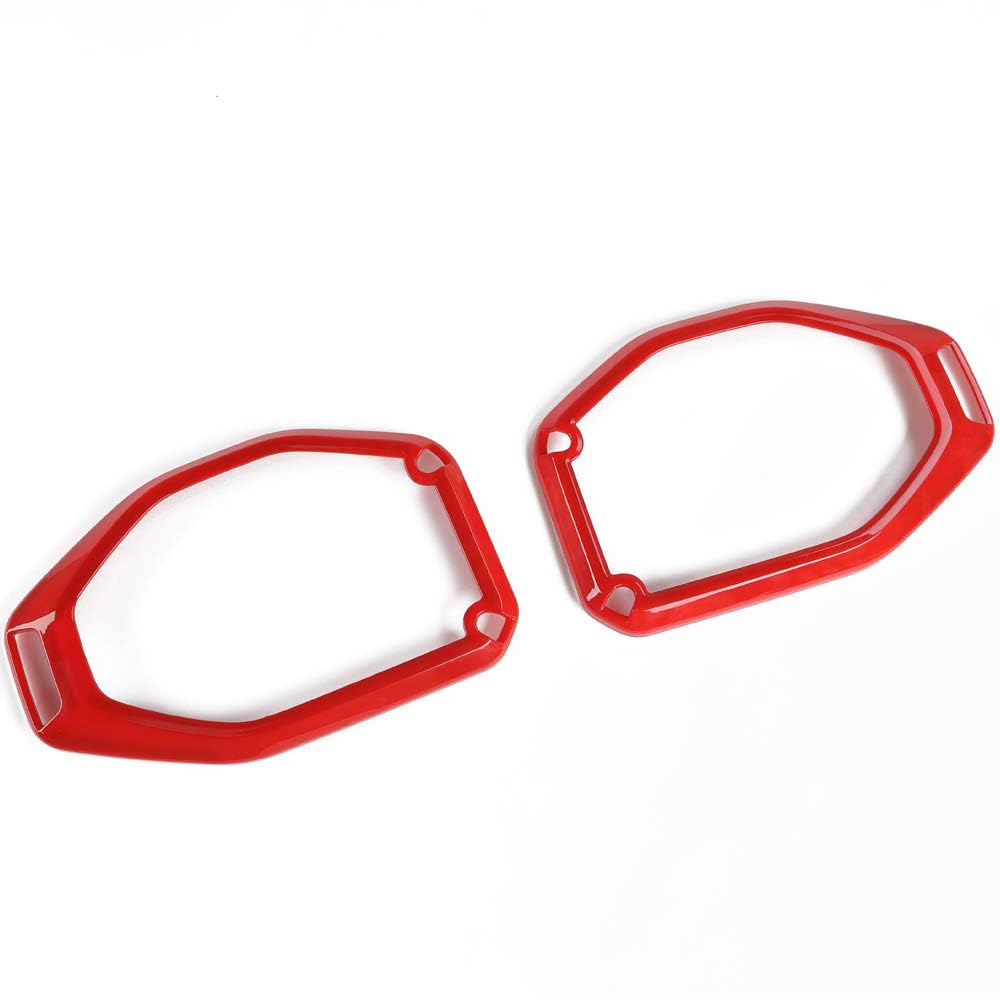 Unifizz Red Interior Trim Roof Speaker Decor Ring for J-ee-p Wr-ang-ler 2018-2022 JL JLU - Enhance Your Vehicle's Style