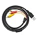eBerry 5Ft/1.5M USB A Male to 3 RCA Male AV A/V TV Camcorder Adapter Cord Cable for Video TV/DVD Player
