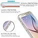LeYi for Galaxy S6 Case with Tempered Glass Screen Protector Girls Women, Glitter Bling Shiny Moving Quicksand Liquid Clear TPU Protective Phone Case Cover Samsung Galaxy S6 ZX Rose Gold