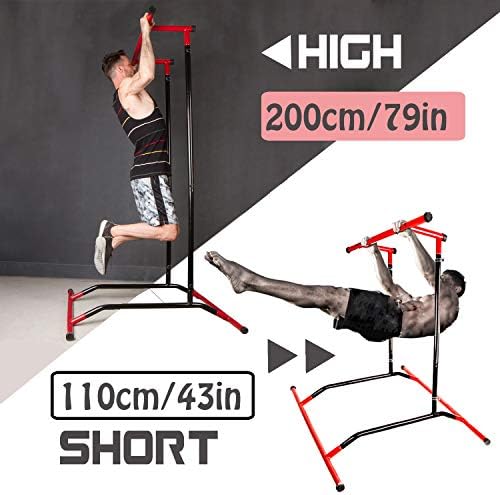 CCLIFE Multifunctional Power Tower Height Adjustable Dip Station Pull up Rack for Home Workout Gym Fitness Equipment