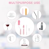 Vicloon 3PCS Baby Bottle Brush Silicone Bottle Cleaner Pink view 6
