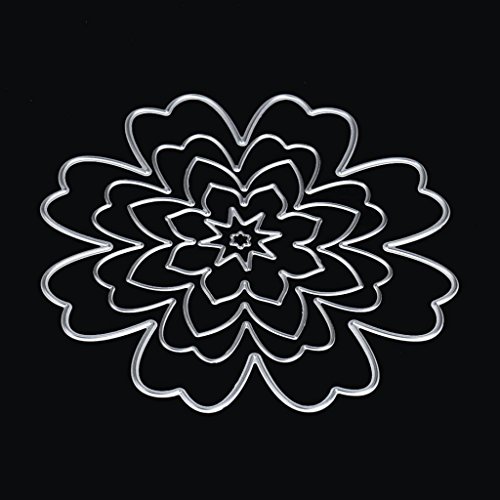 Sunsee Flower Heart Metal Cutting Dies Stencils DIY Scrapbooking Album Paper Card Craft (A)