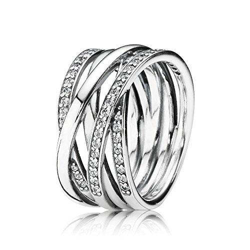 Pandora Pearl Cubic Zirconia Silver Ring - Size O.5 190919CZ-56