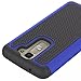 lg k7 phone case,Voberry® Shock Proof Dual Layer Soft Rubber Impact Armor Case Back Hybrid Cover For LG K7 (Blue)