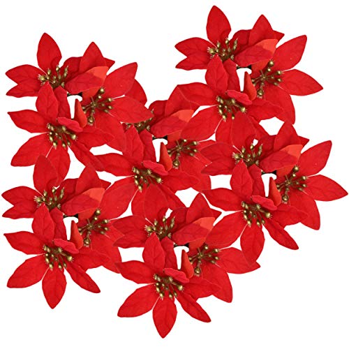 image for Gift Boutique Christmas Taper Candle Ring Decorative Red Poinsettia, S