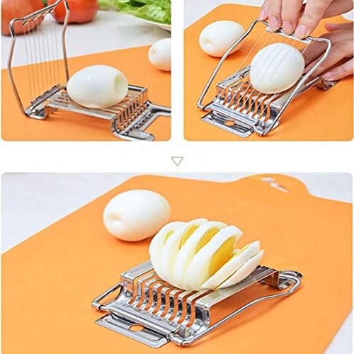 Egg Slicer Stainless Steel Metal Egg Slicer Cutter For Hard Boiled Eggs