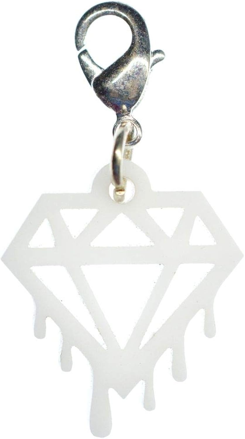 Miniblings Diamond Melts Charm Pendant For Bracelet Wristlet Bling Acrylic, Silver, 0mm