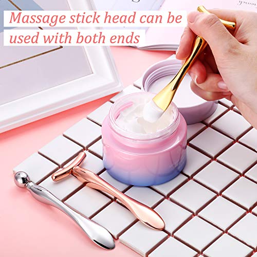 6 Pieces Metal Eye Cream Applicator Wand Stick Eye Cream Massage Sticks Eye Massage Tool Metal Makeup Spatula Beauty… - Image 6