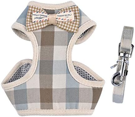 April Pets Comfortable Stylish Cotton Dog & Cat Harness Leash Set for Small Puppies and Cats