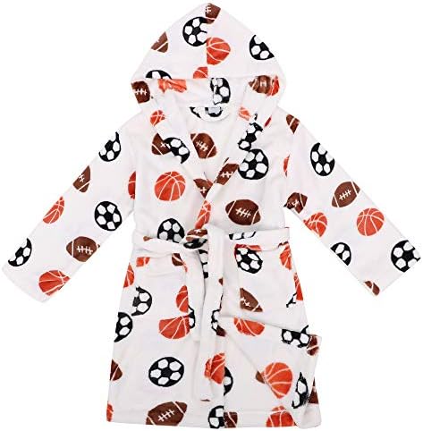 Verabella Boys Girls' Plush Soft Fleece Printed Hooded Beach Cover up Pool wrap