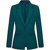 MINTLIMIT Blazers for Women One Button Jacket Suits Notched Lapel Classic Casual Formal Long Sleeve Blazer with Pockets