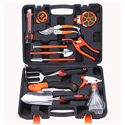 G-AVERIL Durable 12pcs Garden Hand Tools Kit Plant Care Garden Tool Set for Gardeners Practical Garden Tool Sets