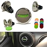 Essential Oil Diffuser Vent Clip Your Jeep Wrangler, Grill Eyelashes Design, 30mm Stainless Steel Air Freshener Vent Clip Locket Magnetic Closure, 12 Pieces Replacement Felt Pad JL