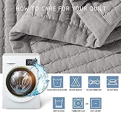 KASENTEX Quilt Mini Set-Stone Washed-Super Soft