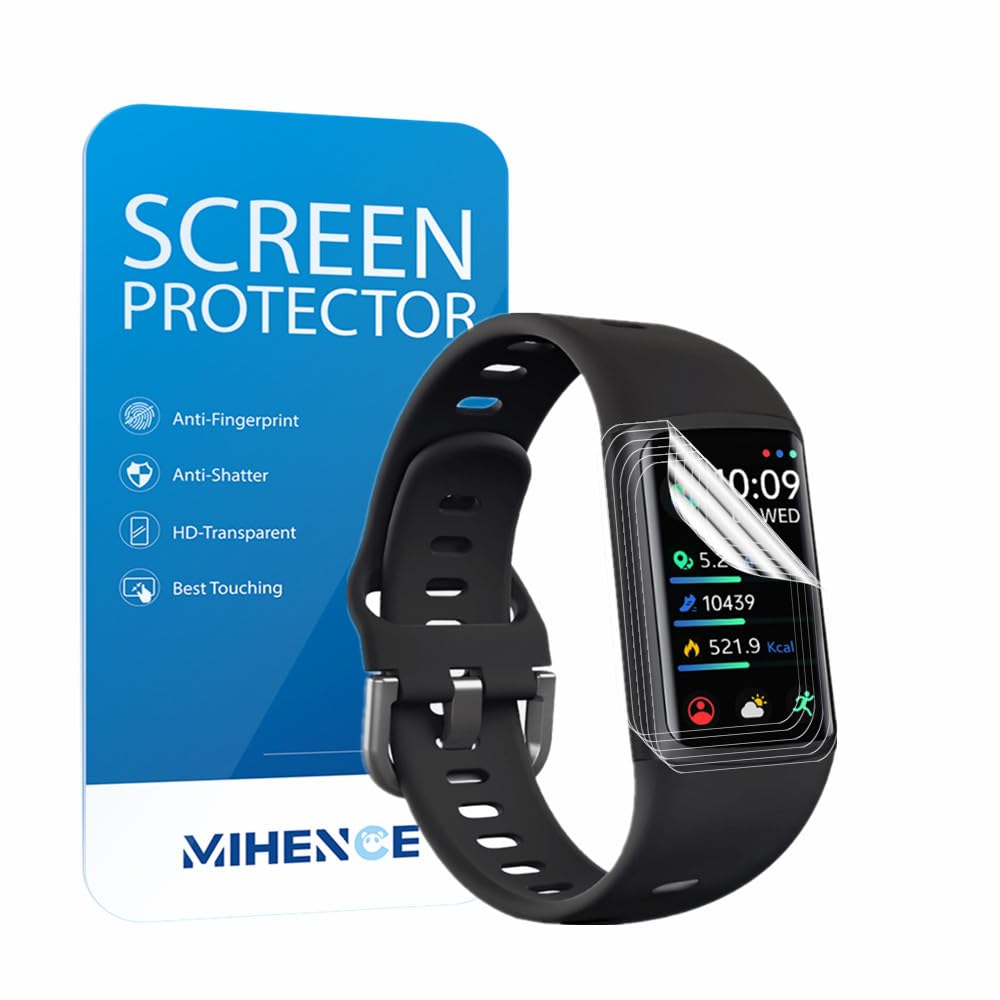 Photo 1 of MIHENCE Screen Protector Compatible for FITVII FINO 2 Fitness Tracker, TPU HD Protective Film (6 PCS)