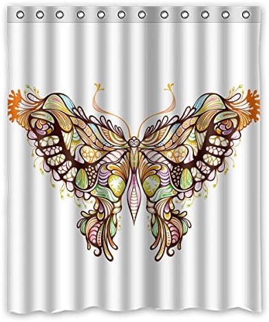 152 cm x183 cm (60 "x72") Bathroom Shower Curtain, Colorful Butterfly Puzzle, Colorful Life Of Leisure Personalized Custom Shower Curtain