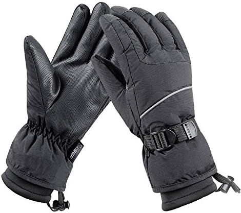 CAMYOD Waterproof Ski Snowboard Gloves with 3M Thinsulate,Zipper Pocket, Air Vent, Cold Weather Gloves for Men