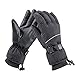 CAMYOD Waterproof Ski Snowboard Gloves with 3M Thinsulate, Cold Weather Gloves for Men(Piping,L)