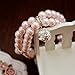 XDOBO 2 Rows Handmade Pink Pearls Rhinestones Pet Necklace Collar with Bling Diamond Fancy Dog Cat Jewelry Necklace S (pink)