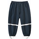 YIQAUMA Boys Girls Toddlers Waterproof Rain Pants Mud Proof Lightweight Splash Pants